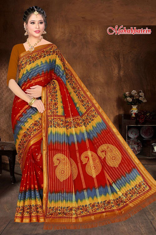 Mohabbatein 2 Regular Wear Designer Wholesale Cotton Printed Saree
